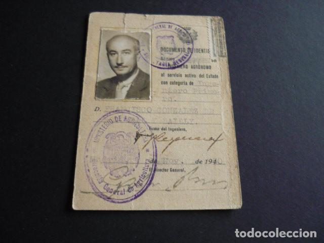 Documentos antiguos: DOCUMENTO DE IDENTIDAD INGENIERO AGRONOMO 1950 - Foto 1
