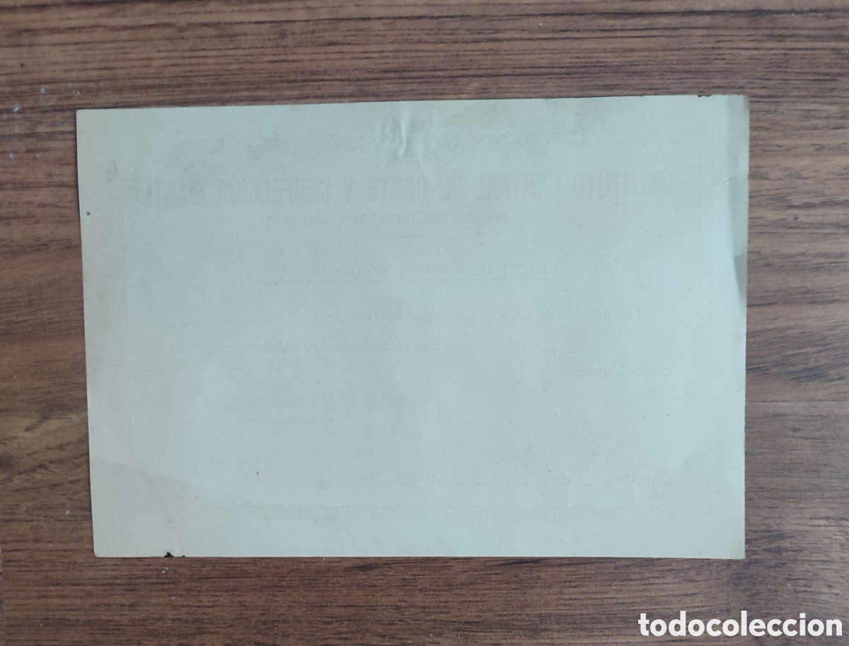 Documentos antiguos: Diploma del Instituto Central De Corte y Confecci&oacute;n Mart&iacute;. - Foto 2