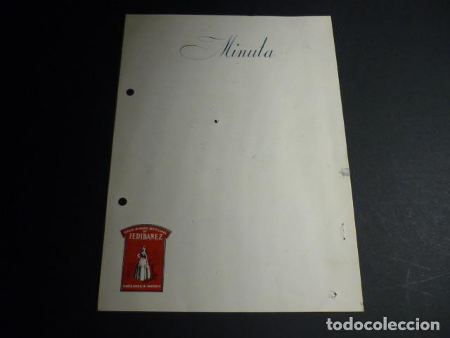 Alte Dokumente: MENU MINUTA AGUA MINERO MEDICINAL DE JERIBA&Ntilde;EZ MADRID