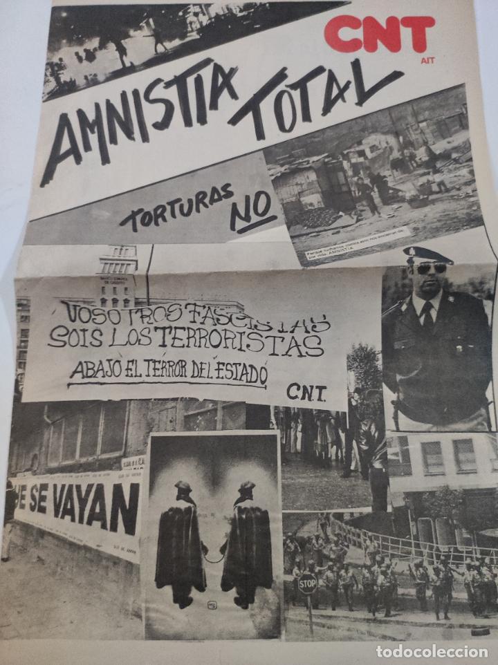 Documentos antiguos: Documento CNT AMNISTIA TOTAL .Tortura NO - VVAA - Foto 1