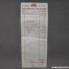 Documentos antiguos: CUENTA. TIQUET, FACTURA. RESTAURANTE FINISTERRE, BARCELONA. AÑO 1969