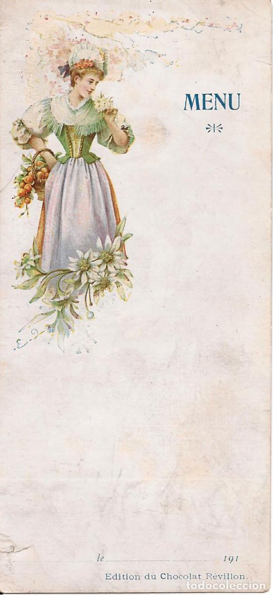 Documentos antiguos: Menu Modernista del a&ntilde;o 1900