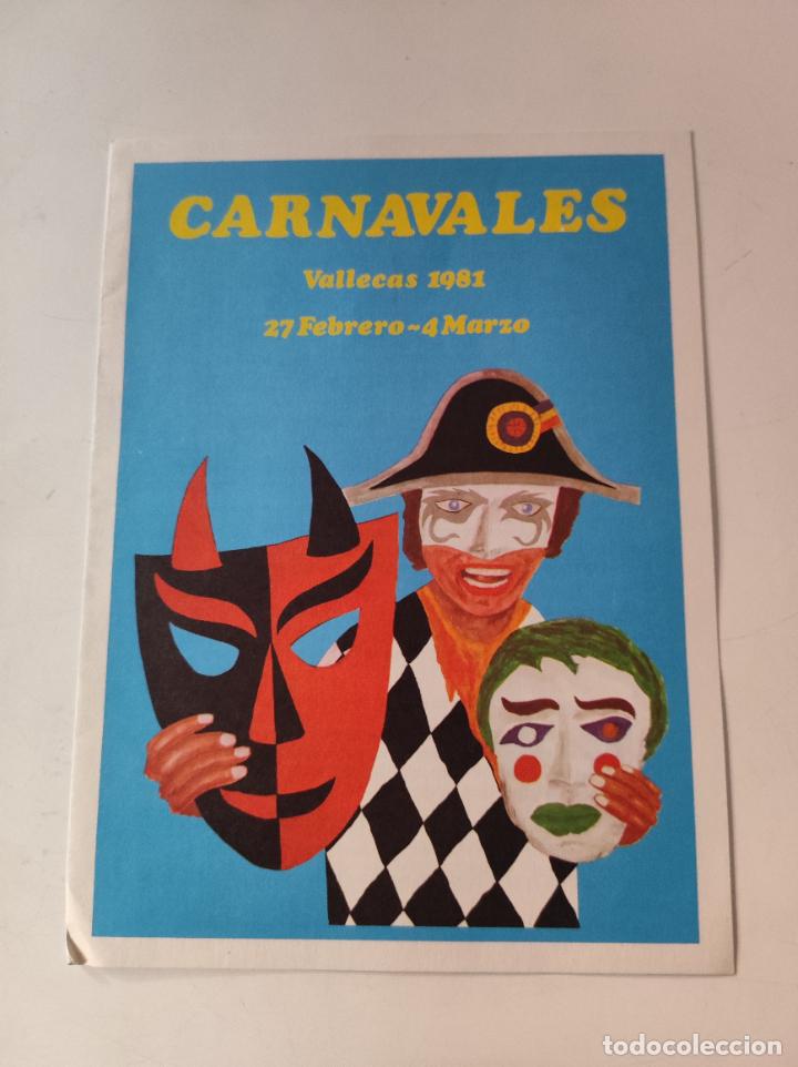 Documents Anciens: Documento Publicitario CARNAVALES Vallecas 1981 27.Febrero - 4 Marzo - VVAA