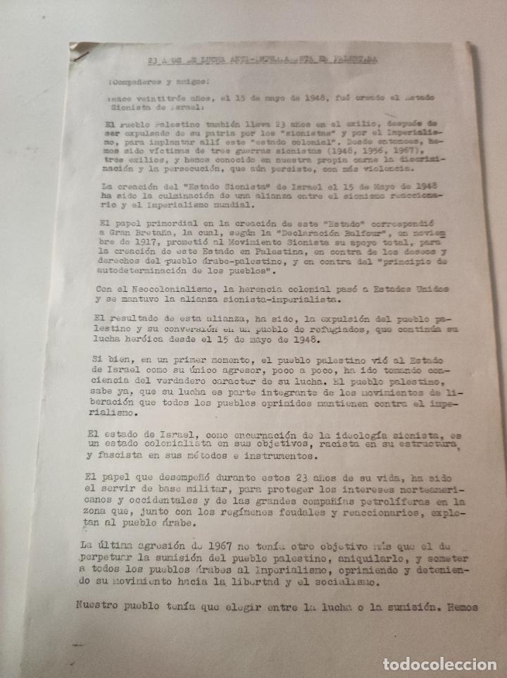 Documents Anciens: Documento 23 A&Ntilde;OS de LUCHA ANTI -IMPERIALISTA EN PALESTINA Semana de solidaridad del pueblo esp