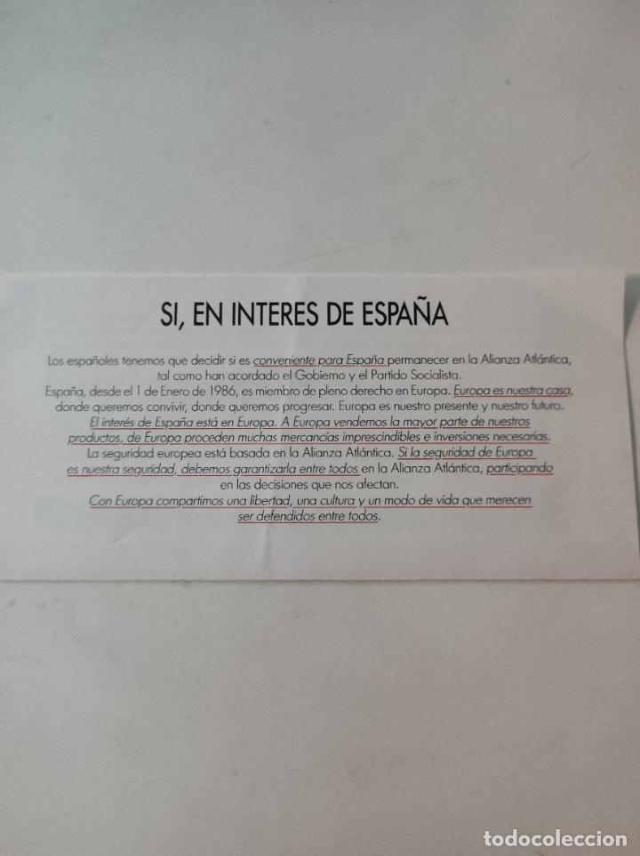 Documents Anciens: Documento Panfleto Si , en interes de Espa&ntilde;a .Vota Si - VVAA