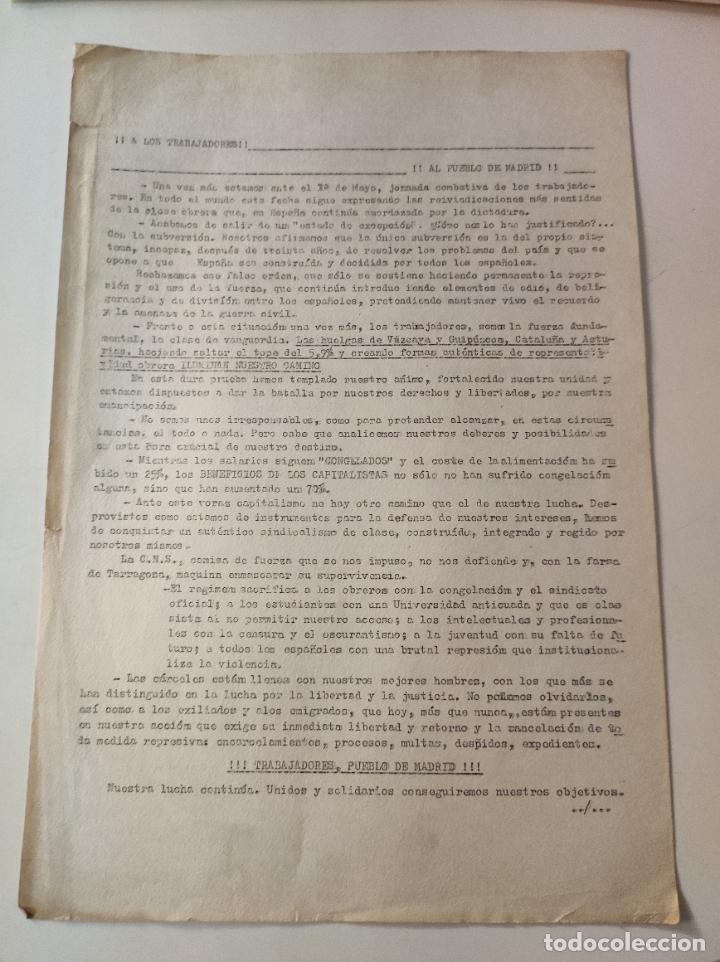 Documentos antiguos: Documento &iexcl; A LOS TRABAJADOES, AL PUEBLO DE MADRID &iexcl; - VVAA - Foto 1