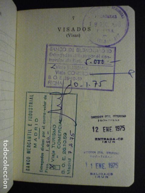 Documentos antiguos: PASAPORTE ESPA&Ntilde;A 1974 - Foto 3