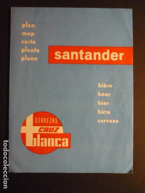 Alte Dokumente: SANTANDER CERVEZAS CRUZ BLANCA MAPA PUBLICITARIO FOLLETO