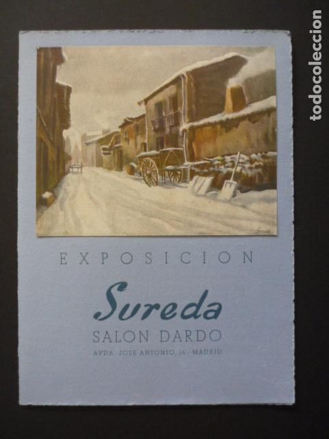 Documentos antiguos: PINTOR SUREDA FOLLETO DIPTICO EXPOSICION SALON DARDO MADRID 1949