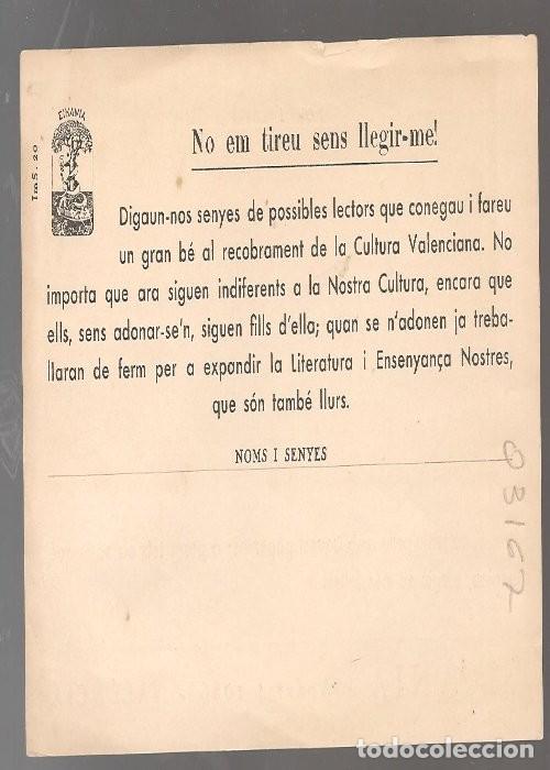 Documentos antiguos: 03167 publicidad EDITORIAL SICANIA VALENCIA ni