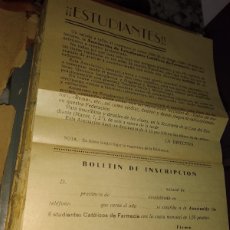 Documentos antiguos: ASOCIACIÓN DE ESTUDIANTES CATÓLICOS DE FARMACIA CURSO 1935/36