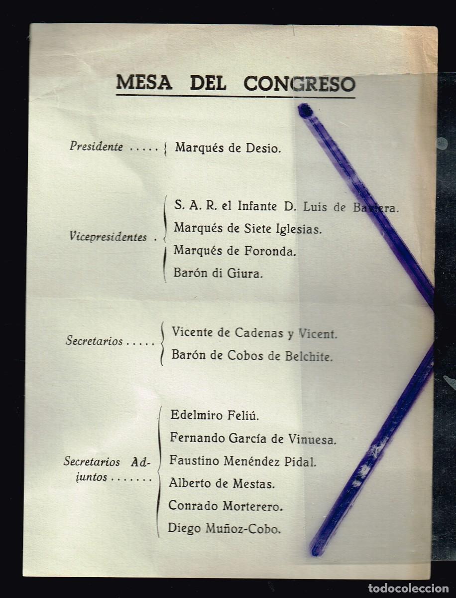 Documentos antiguos: 40&acute;s ca. CURIOSA PAPELETA &rdquo;MESA DEL CONGRESO&rdquo; NOMBRES PERSONAS QUE NO HE DETECTADO FUESEN MIEMBROS