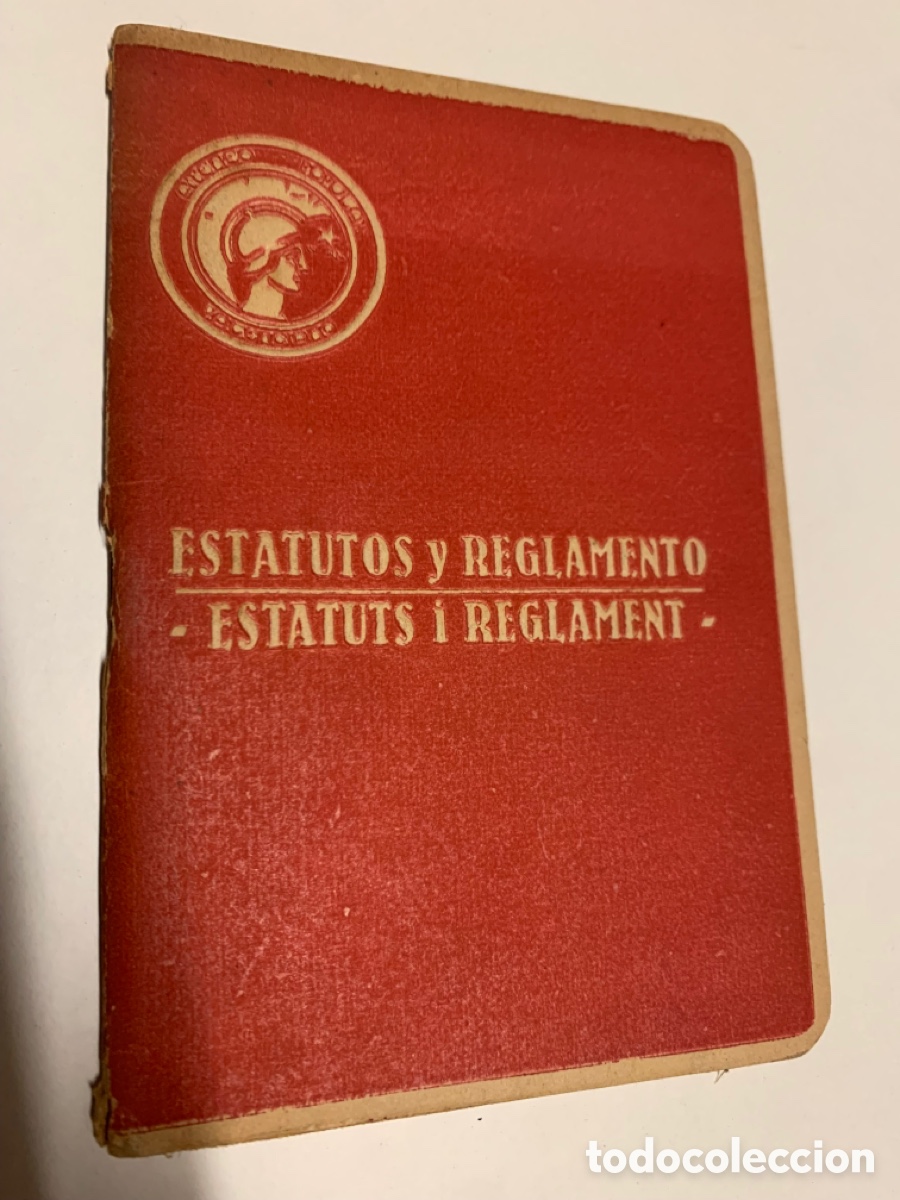 Documentos antiguos: Estatutos y reglamento de 1937 ateneo popular valenciano
