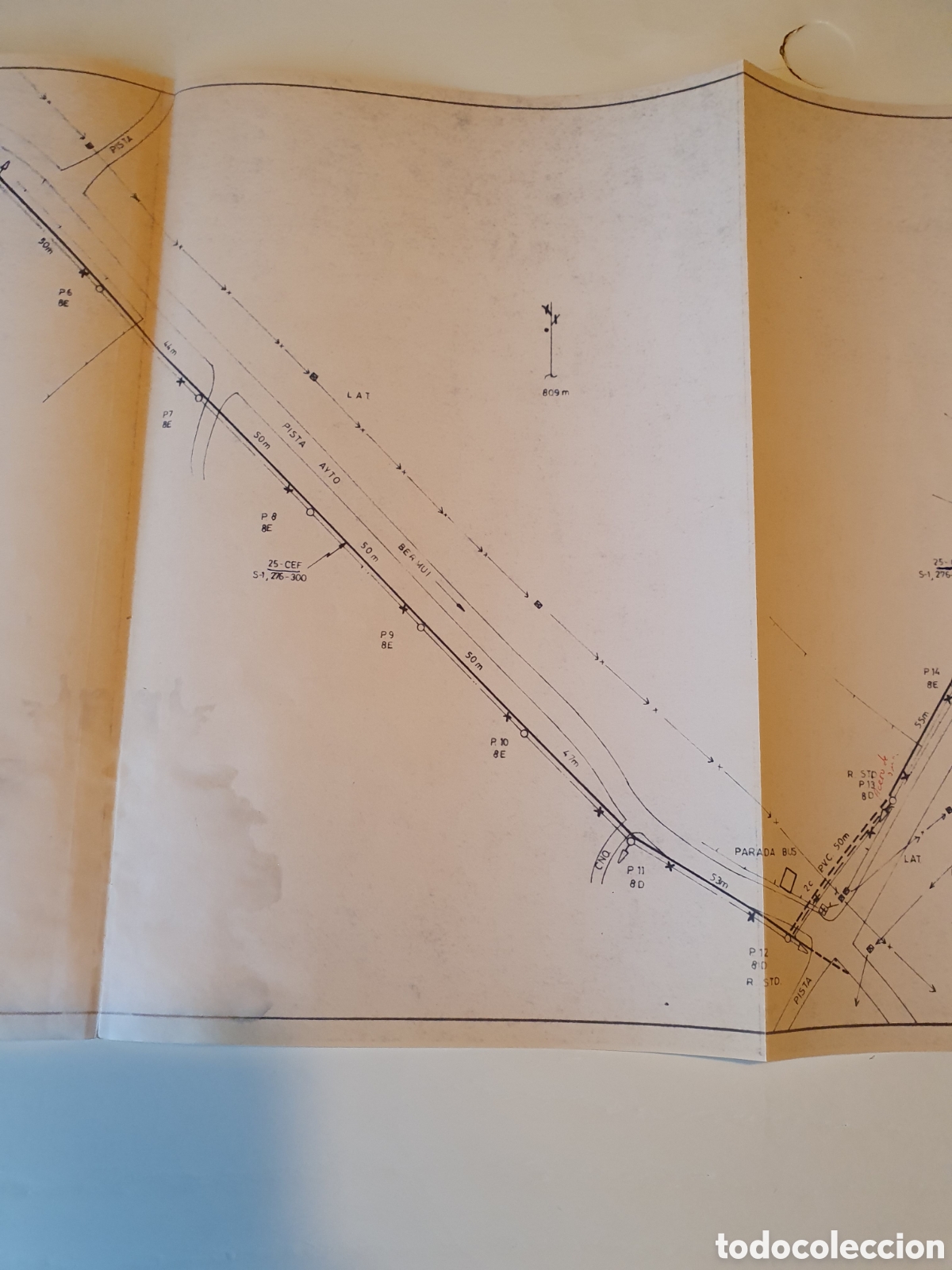 Documentos antiguos: Plano desplegable Telef&oacute;nica TPS AS PONTES - Foto 5