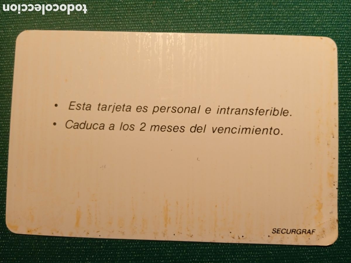 Documentos antiguos: RACE - TARJETA DE SOCIO - A&Ntilde;OS 90 - Foto 2