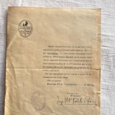 Documentos antiguos: CARTA DE JOSEP MARÍA FOLCH I TORRES ASSOCIACIÓ PROTECTORA DE L’ENSENYANÇA CATALANA 1921.