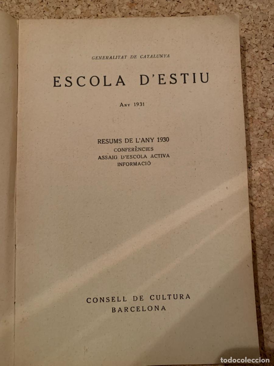 Documentos antiguos: Escola d&rsquo;estiu, any 1931 - Foto 2