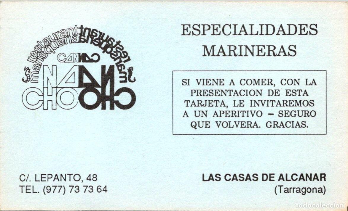 Documentos antiguos: Las Casas de Alcanar - Can Nacho - Esp. Marineras - Tarjeta Comercial -100x60mm - Plano Situaci&oacute;n