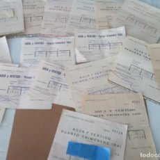 Documentos antiguos: ZARAGOZA , LOTE DE 17 RECIBOS AYUNTAMIENTO DESDE 1939 A 1943 . AGUA Y VERTIDO ,