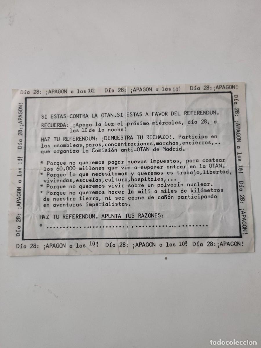 Documentos antiguos: Panfleto OTAN No - Foto 2