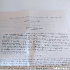 Documentos antiguos: 5 B.O.E. + ORIGINALES 1937, 1938,1940 Y 1941. 3 FIRMADOS POR FRANCISCO FRANCO