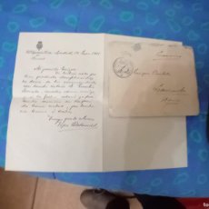 Documentos antiguos: ANTIGUO DOCUMENTO CARTA DIPUTADOS CORTES LANZAROTE 1915 JOSE BETANCORT ENRIQUE CURBELO