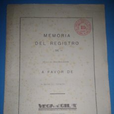 Documentos antiguos: PRECIOSO DOCUMENTO, REGISTRO, 1935/36. REPÚBLICA.