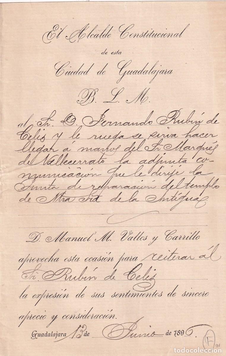 Documentos antiguos: Alcald&iacute;a constitucional de Guadalajara, carta aprecio Manuel M. Valles y Carrillo