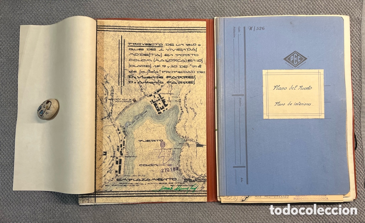 Documentos antiguos: PORTO COLOM, Mallorca.. Dosier Edificaci&oacute;n. Proyecto de Viviendas TAMARINDOS (a.1961) - Foto 2