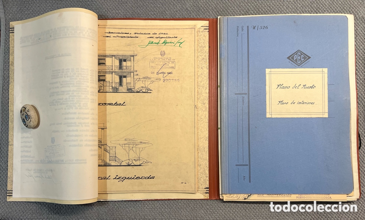 Documentos antiguos: PORTO COLOM, Mallorca.. Dosier Edificaci&oacute;n. Proyecto de Viviendas TAMARINDOS (a.1961) - Foto 3