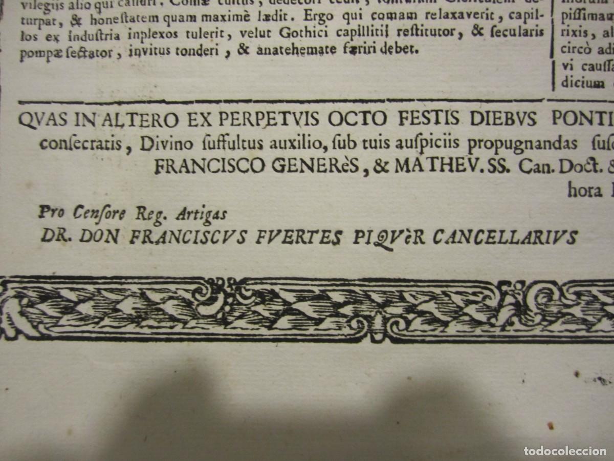 Documentos antiguos: TITULO CONCEDIDO ----HAS JURIS CANONICI CONCLUSIONES --1776 -CERVARIAE - Foto 7
