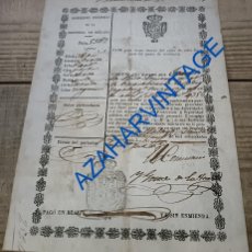 Documentos antiguos: MALAGA, 1845, CONCESION PASE PARA PODER VIAJAR A UN ZAPATERO DE CASARABONELA, RARISIMO