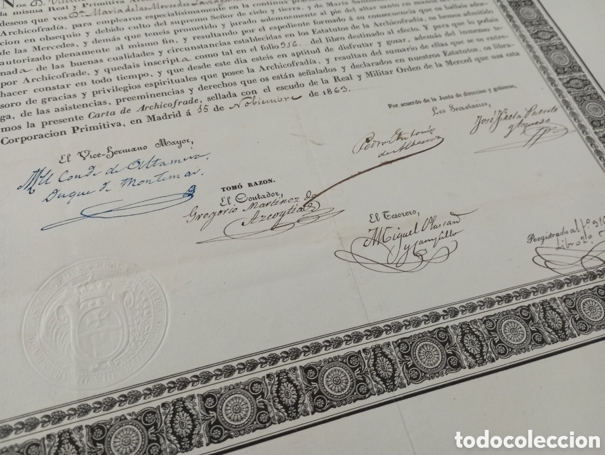 Documentos antiguos: Real Cofrad&iacute;a de Mar&iacute;a de las Mercedes - Foto 2