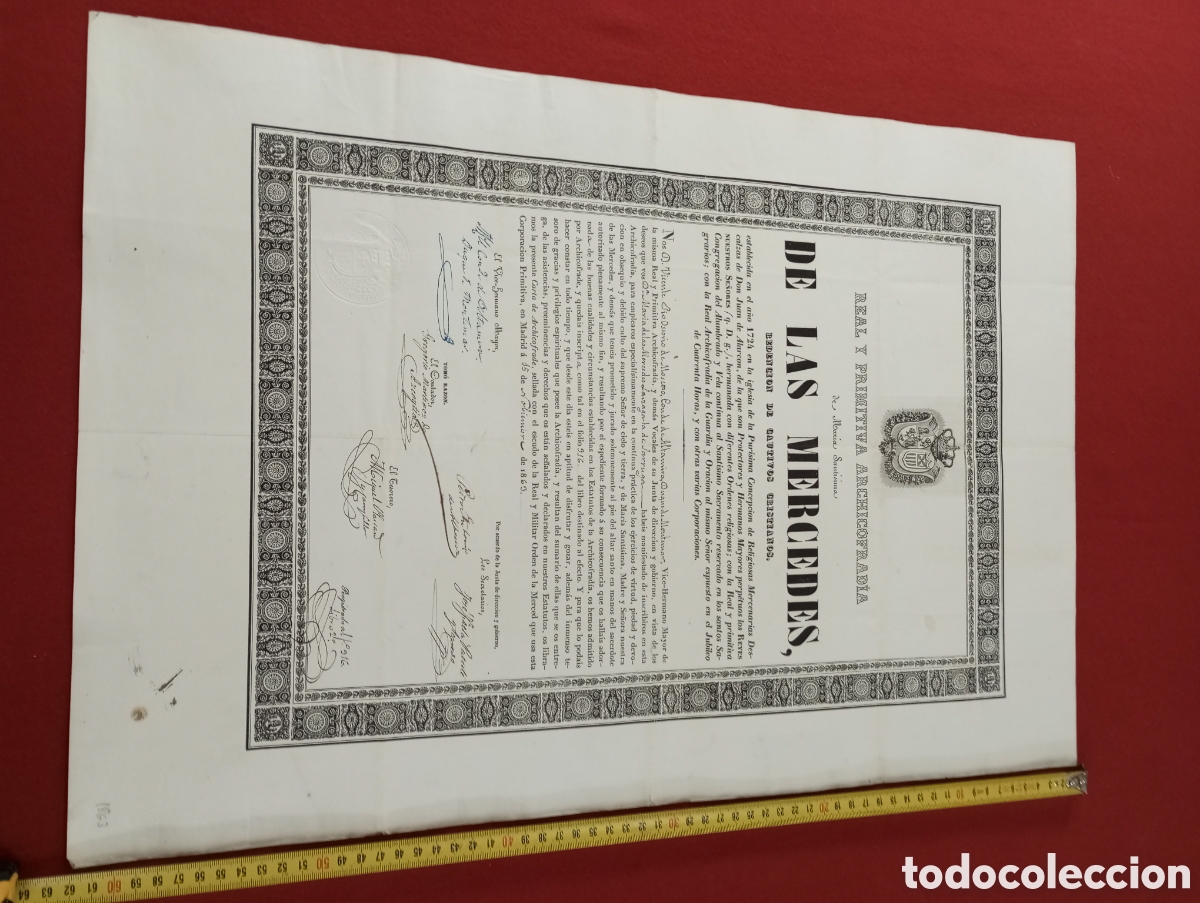 Documentos antiguos: Real Cofrad&iacute;a de Mar&iacute;a de las Mercedes - Foto 5