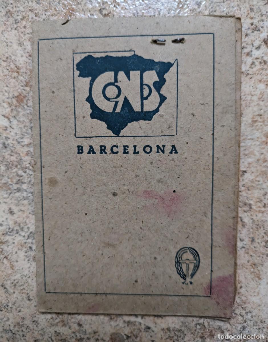 Documentos antiguos: Antiguo Carnet CNS Central Nacional Sindicalista 1941