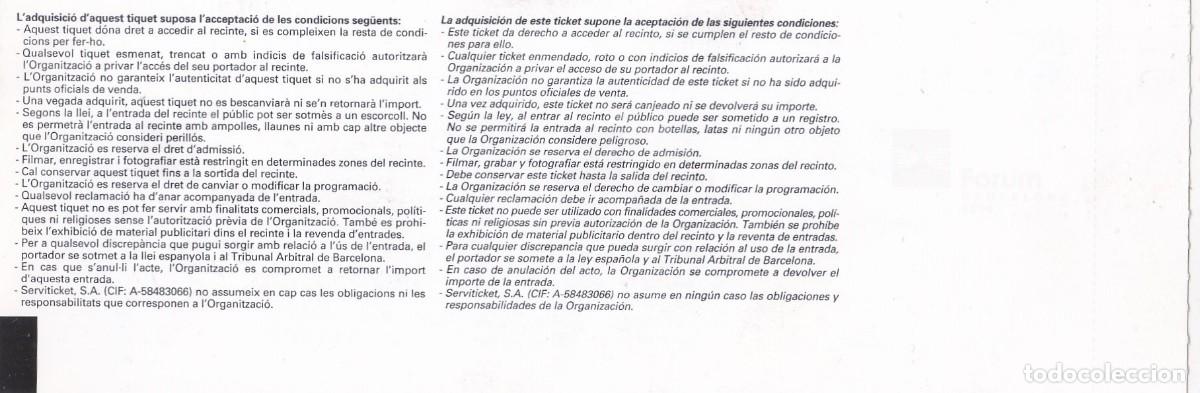 Documentos antiguos: FORUM 2004 (BARCELONA). ENTRADA 1 DIA - Foto 2