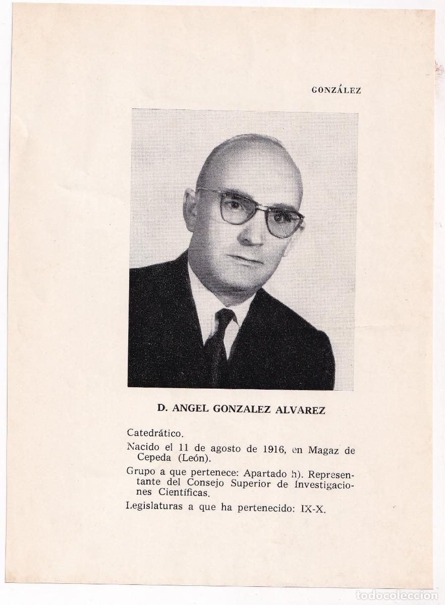 Documents Anciens: CATEDR&Aacute;TICO D. &Aacute;NGEL GONZ&Aacute;LEZ &Aacute;LVAREZ. MAGAZ DE CEPEDA, LE&Oacute;N