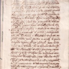 Documentos antiguos: BELMONTE, CUENCA, 1590. FILIACIÓN Y DESCENDENCIA DE MARÍA TAGUADA VILLASEÑOR, VDA. DE FCO. ARIAS
