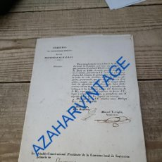 Documentos antiguos: CHURRIANA, MALAGA, 1840, SITUACION ESCOLARIZACION, CON CANTIDAD DE NIÑOS Y MAESTROS, RARO