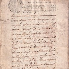 Documentos antiguos: TESTAMENTE DE JACINTO DEL CAMPO. MADRID, 1723. SAN ESTEBAN DE LAS DORIGAS, SALAS, ASTURIAS