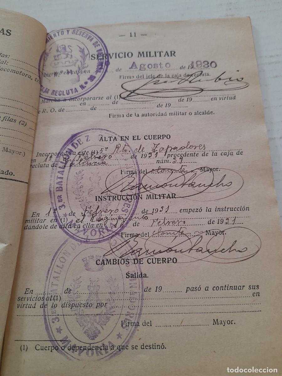 Documentos antiguos: cartilla militar de ejercito espa&ntilde;ol, valencia 1930 - Foto 4