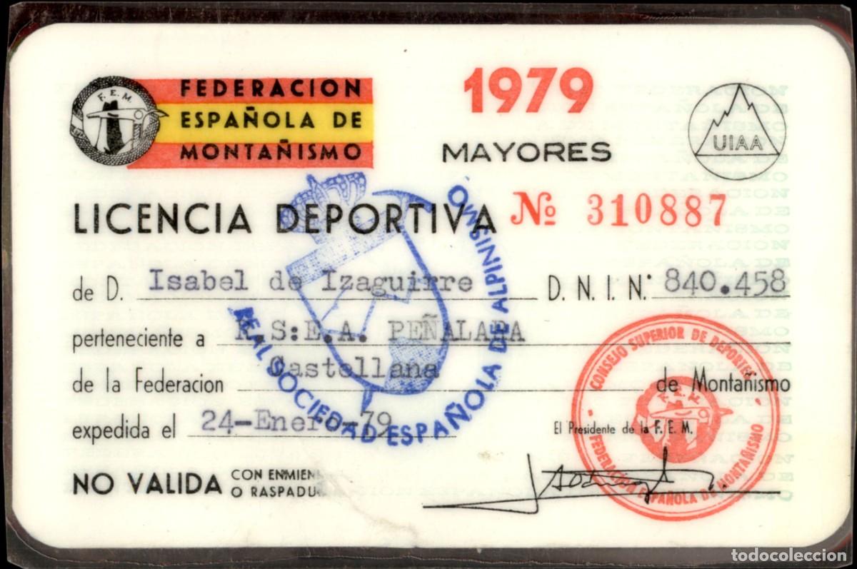 Documenti antichi: A&ntilde;o 1979 - Federacion Espa&ntilde;ola de Monta&ntilde;ismo - UIAA Isabel de Izaguirre corono el Mont Blanc en 1952