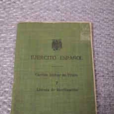Documentos antiguos: CARTILLA MILITAR LIBRETA MOVILIZACIÓN EJÉRCITO ESPAÑOL 1969
