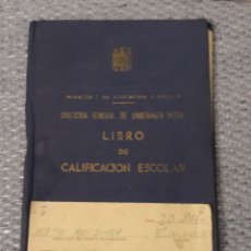 Documentos antiguos: 1968 LIBRO NOTAS CALIFICACION ESCOLAR DIRECCIÓN ENSEÑANZA MEDIA A LA CORUÑA ZALAETA
