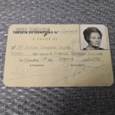 Documentos antiguos: 1974 CARNET CASINO DE A LA CORUÑA