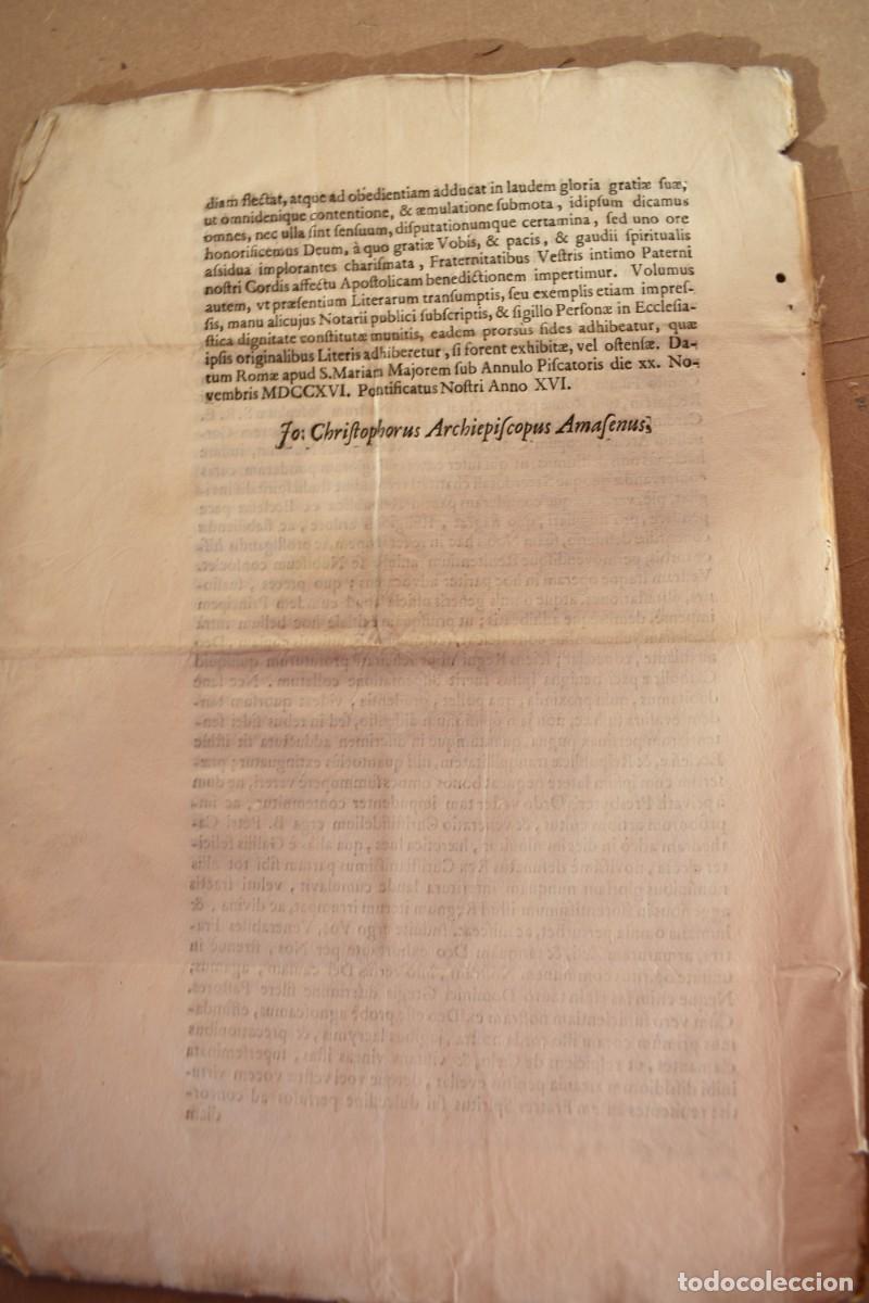 Documentos antiguos: Documento religioso impreso en Lat&iacute;n en 1716. 6 p&aacute;ginas. - Foto 3