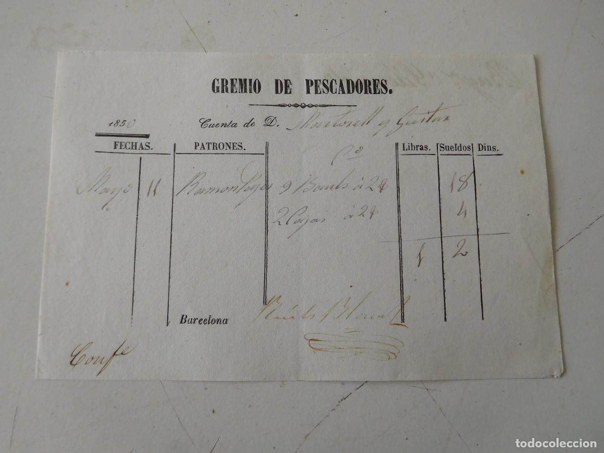 Old Documents: Gremio de pescadores puerto de Barcelona? a&ntilde;o 1850