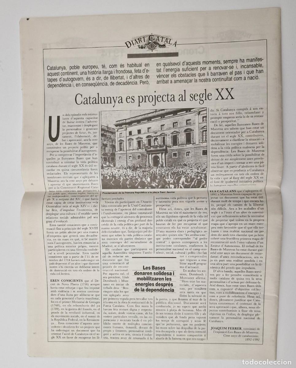 Documentos antiguos: CONMEMORACI&Oacute; PRIMER ANIVERSARI BASES DE MANRESA 1992 - Foto 5