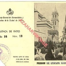 Documentos antiguos: SEMANA SANTA SEVILLA, 1984, INVITACIO PREGON VICENTE ACOSTA DOMINGUEZ