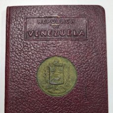 Documenti antichi: AÑO 1956 ANTIGUO PASAPORTE DE LA REPUBLICA DE VENEZUELA - VISAS - OBSOLETO Y CADUCADO